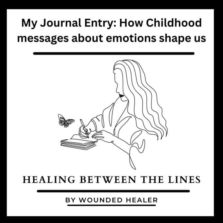 Black and white sketch of a lady writing in a journal.